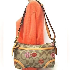 COACH FLORAL SIGNATURE bag shoulder crossbody buckle strap vintage y2k limited